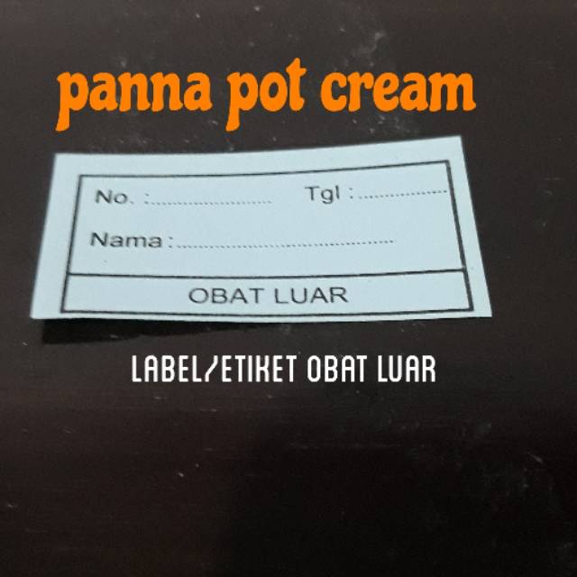 Label/etiket obat luar