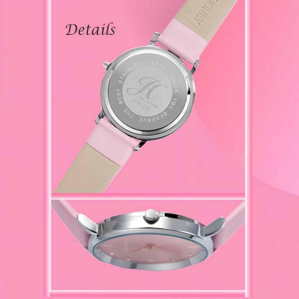 Jam 8123 JIMS HONEY ORIGINAL Jam Tangan Wanita Cewek Keren Analog Elegan Masa Kini Aksesoris Murah-2