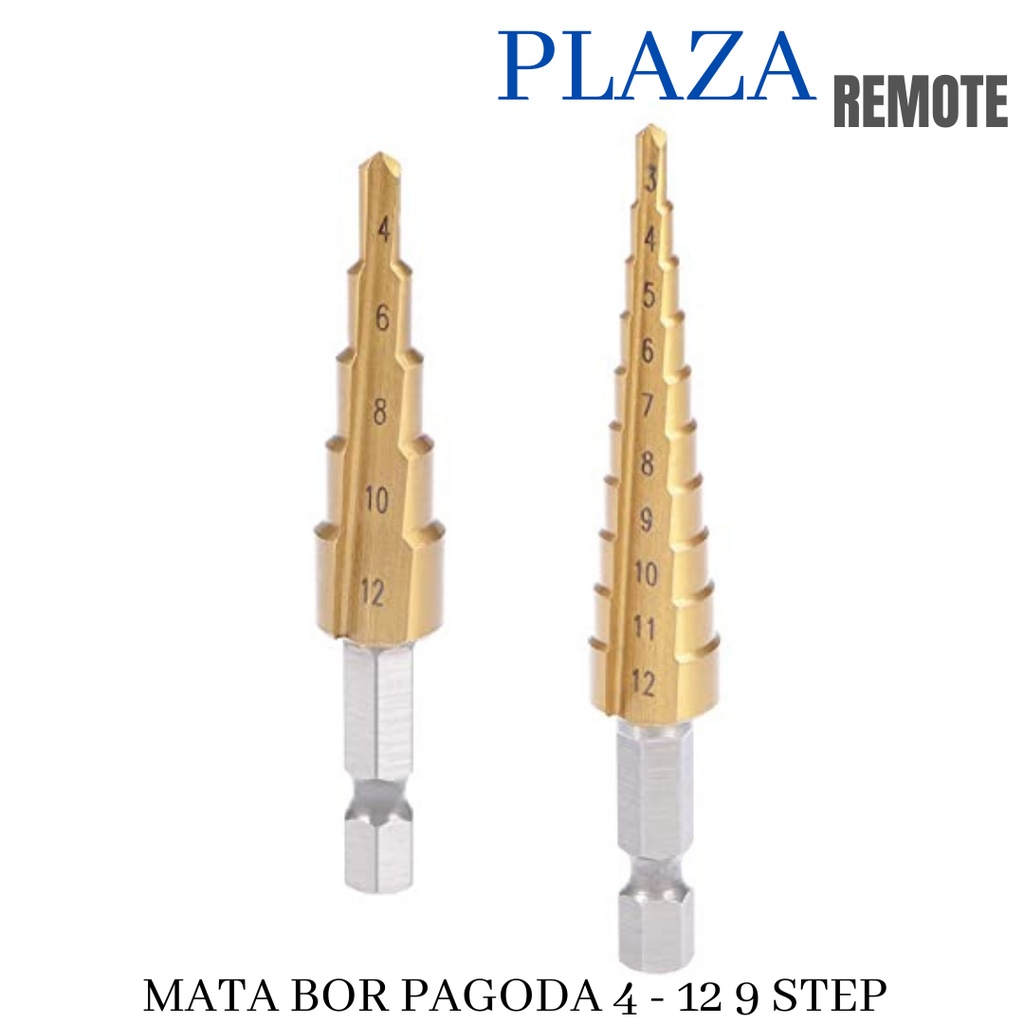 MATA BOR PAGODA STEP DRILL HSS 4 - 12 9 STEP KERUCUT