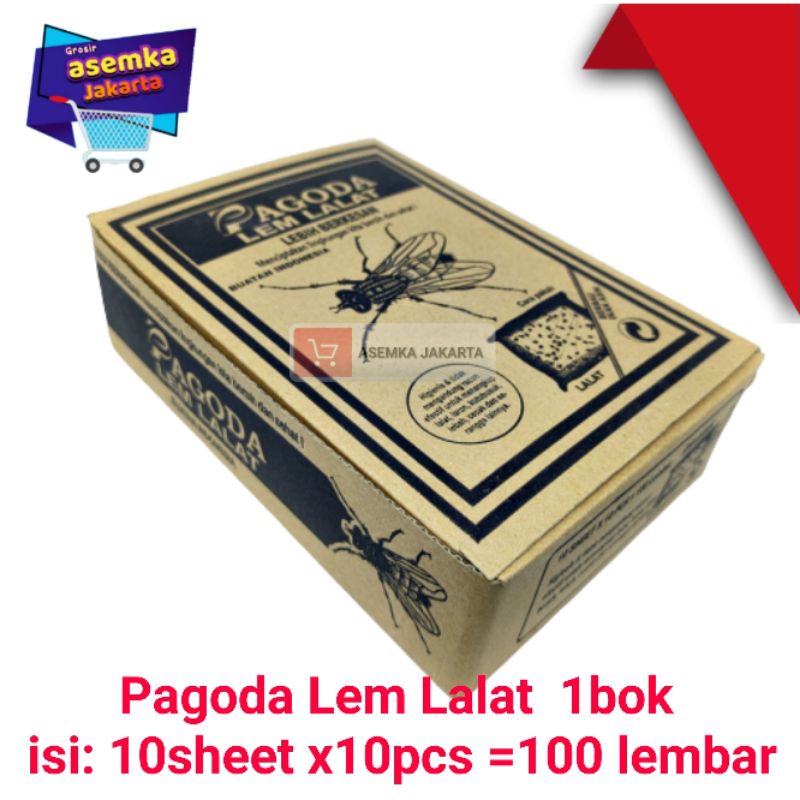 Lem lalat Pagoda lem basmi serangga 1bok 100lembar