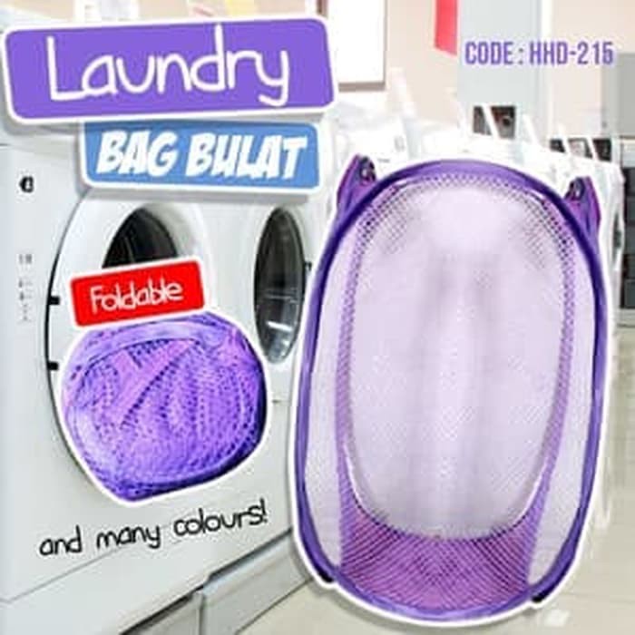Keranjang Laundry Bag Bulat Pakaian Kotor Tas Murah