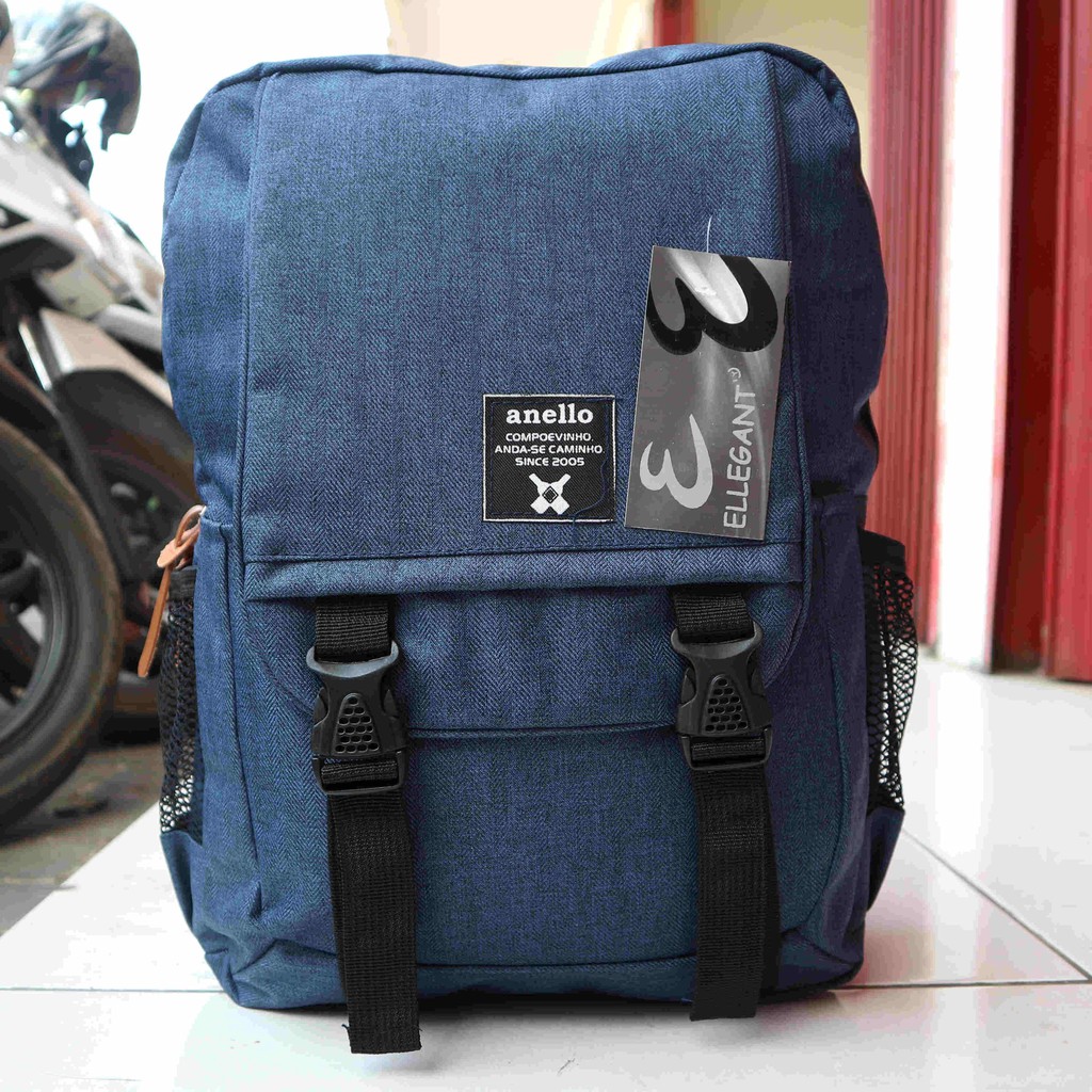 Tas Ransel Cewe Gendong Archie Tancepan Logo Tengah Biru Fashionable Backpack Multifungsi Terbaru