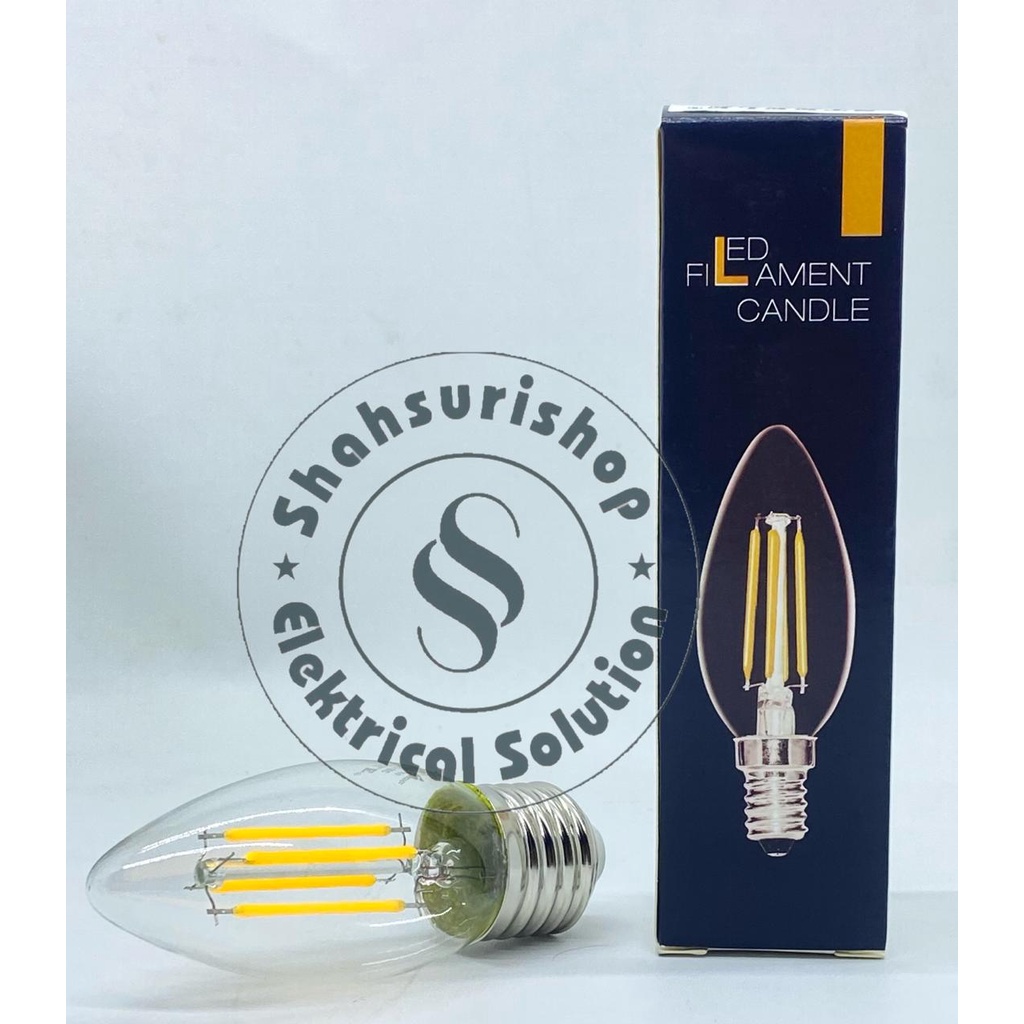 LED FILAMENT C35 E27 4 W LAMPU RETRO LED CAFE CANDLE 2700K KUNING