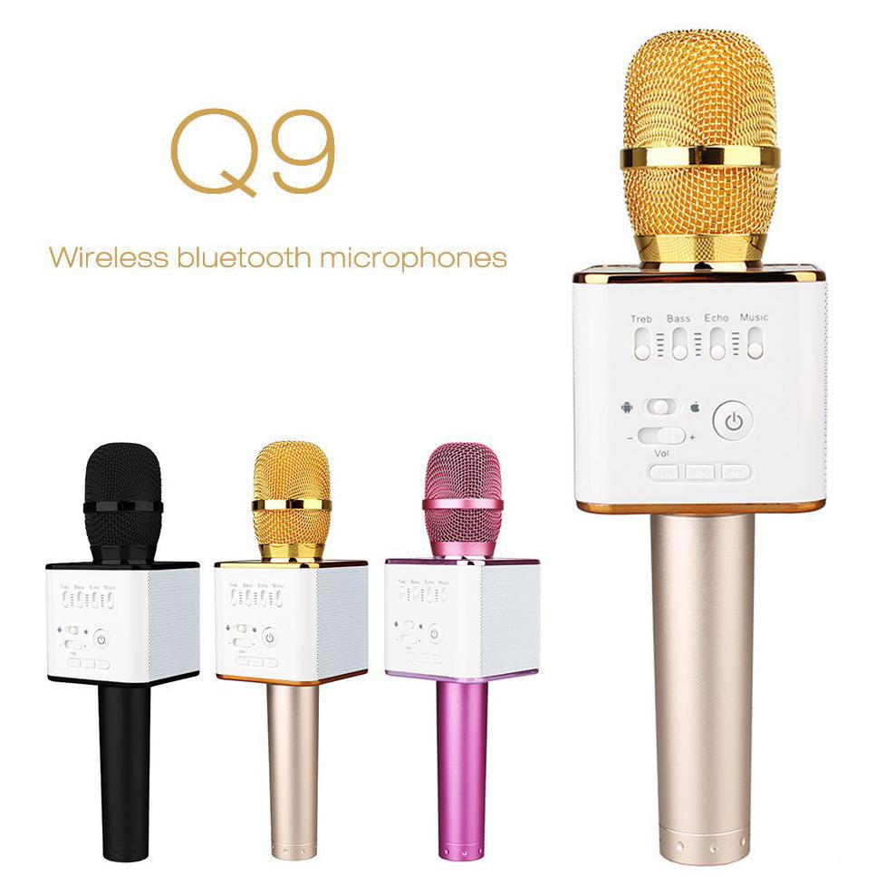 Mic Q9 Wireless Bluetooth Karaoke Speaker MIC TERBARU Q9 MIC SMULE - serbaada