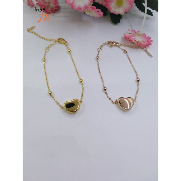 Fourfashion Gelang Rantai Jedar Love Titanium Asli Antikarat S228