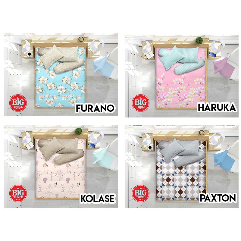 Sprei ALL NEW MY LOVE 200x200 Tinggi 30 motif Kalia Kyra Winter Forest Lavenia Gardena Haruka Inara Bohemian Coastal Nigella Triangles Farah Mabel Furano Enzo Dea Linnea Village Fiero Pink Polka Maple leaf Bulma Sayuri Kolase  - Super King 200 T30 SP