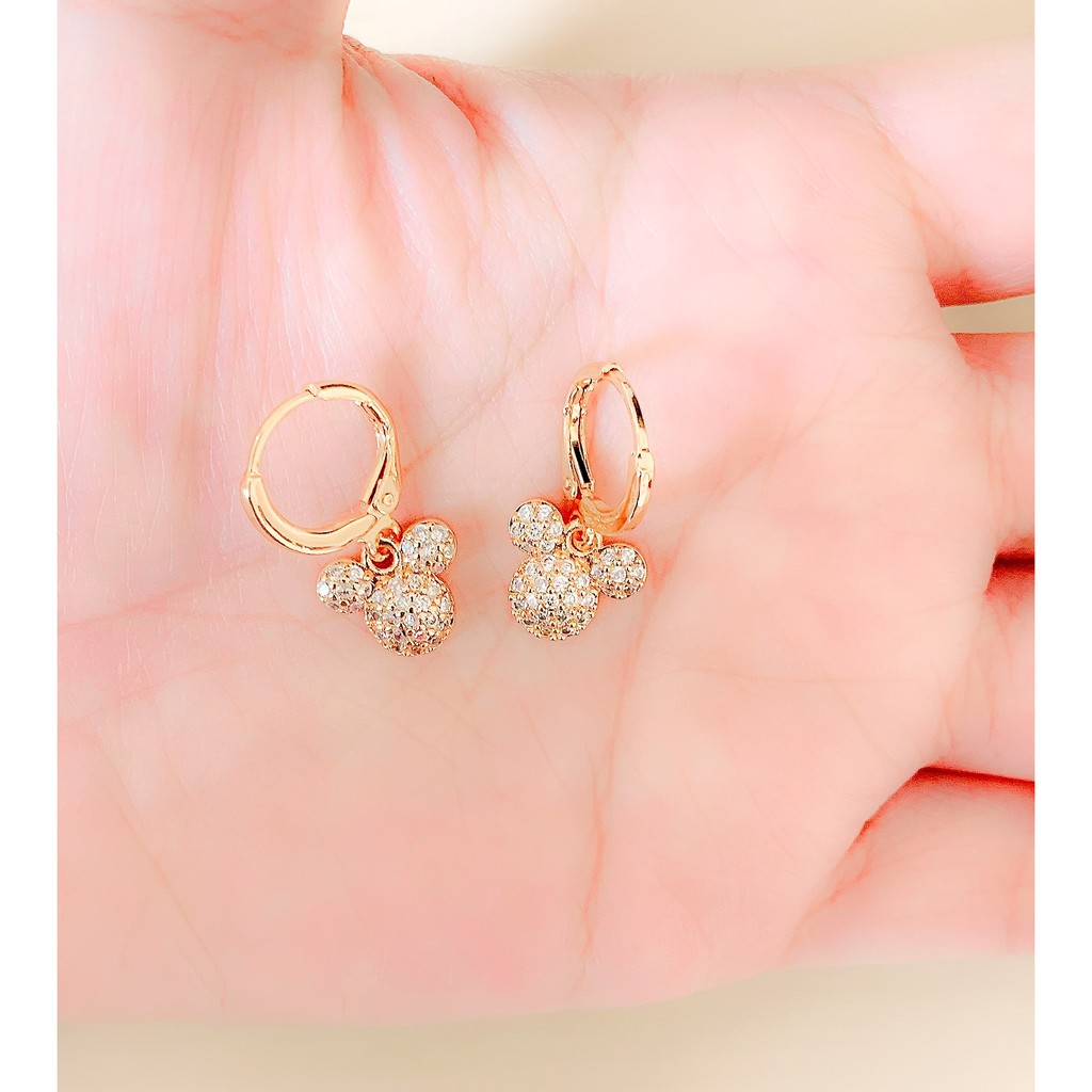 Anting Wanita Mini Zirconia Gold xuping