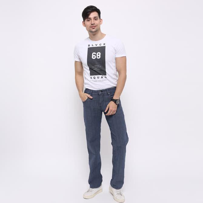 New Product Edwin Celana Jeans Edw-115-06 Aston Regular Fit Pria Panjang Biru - Biru, 30 Free Ongkir