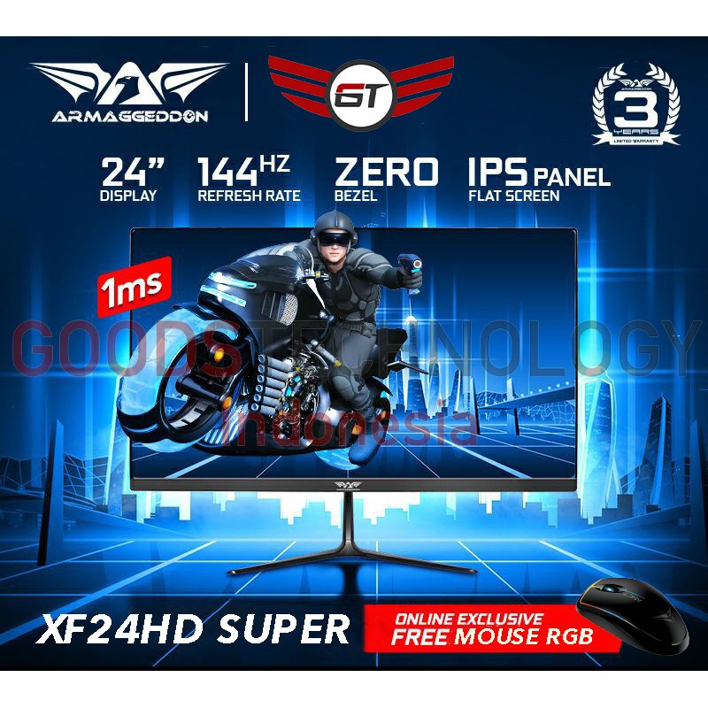 Armaggeddon Pixxel+ Xtreme XF24HD Super 144Hz 1Ms IPS Gaming Monitor