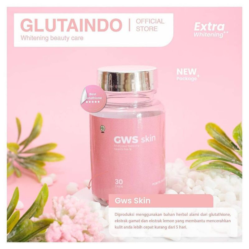 TERBARU? Gluta Indo Beauty Care GWS Health #(isi 30 capsul)  - Suplemen Pemutih Kulit Kapsul Pemutih
