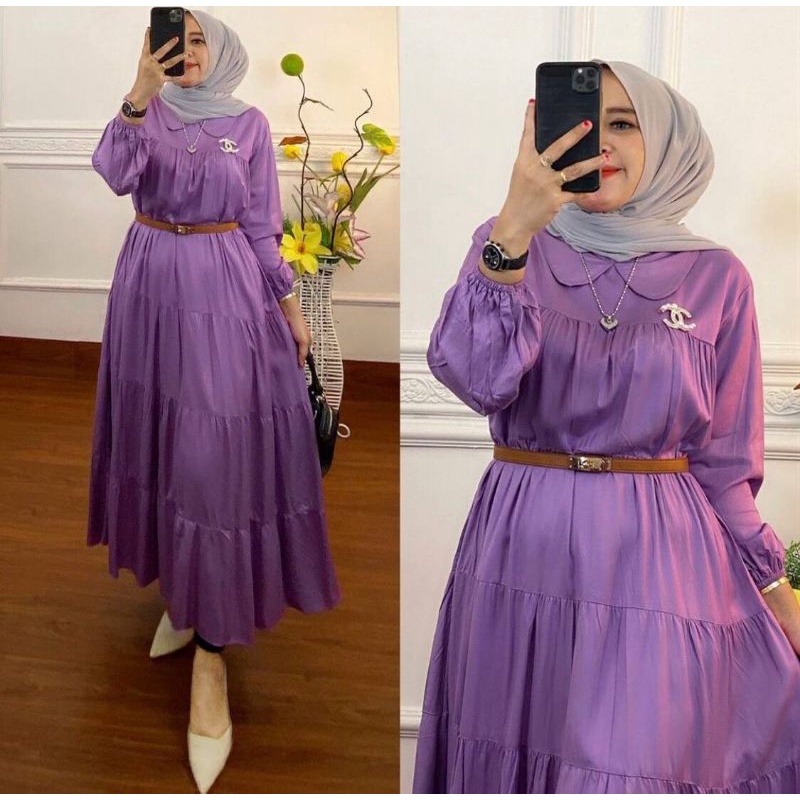 MARSYA MIDI DRESS VIRAL TERLARIS RAYON PREMIUM