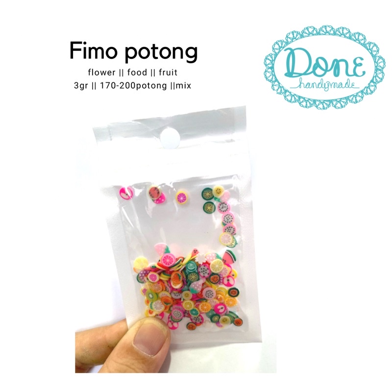 Fimo potong nail art polymer clay sprinkle pernak pernik potongandonehandymade done handymade jual bahan kerajinan tangan