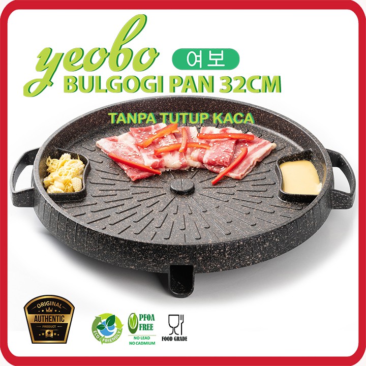 Jual Yeobo Bulgogi Pan Cm All New Grill Panggangan Bbq Tanpa Tutup Kaca Shopee Indonesia