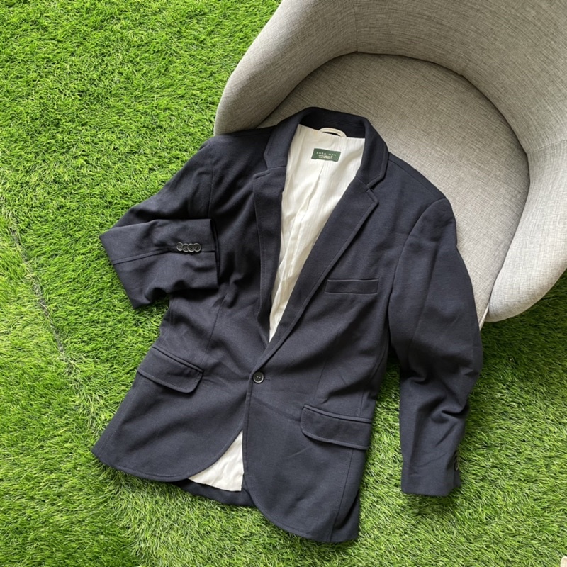 ZARA BLAZER DARKNAVY SLIM FIT - JAS PRIA FORMAL KASUAL- ASLI ORIGINAL TERMURAH