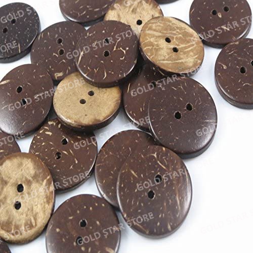 Kancing Batok Kelapa Kancing Kayu Tempurung Kelapa Coconut Shell Button 1 Pak