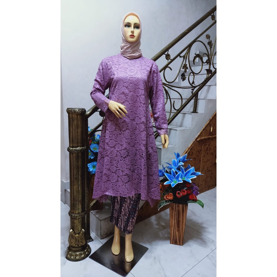 Set Tunik Brukat Kebaya Pesta