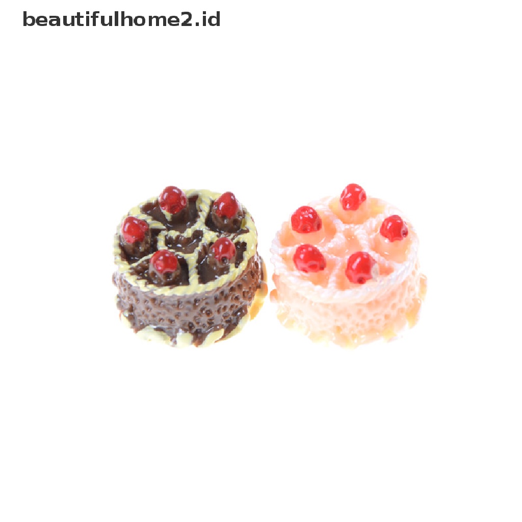 (Beautifulhome2.Id) 5pcs Miniatur Kue Dessert 3d Bahan Resin Untuk Aksesoris Rumah Boneka