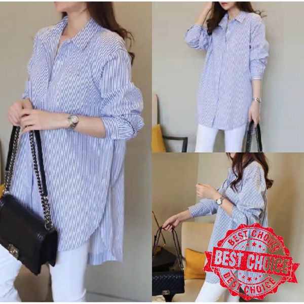 Terbaru Kemeja Swisko Atasan Lengan Panjang / Kemeja Wanita Lengan Panjang Ootd | Shopee Indonesia