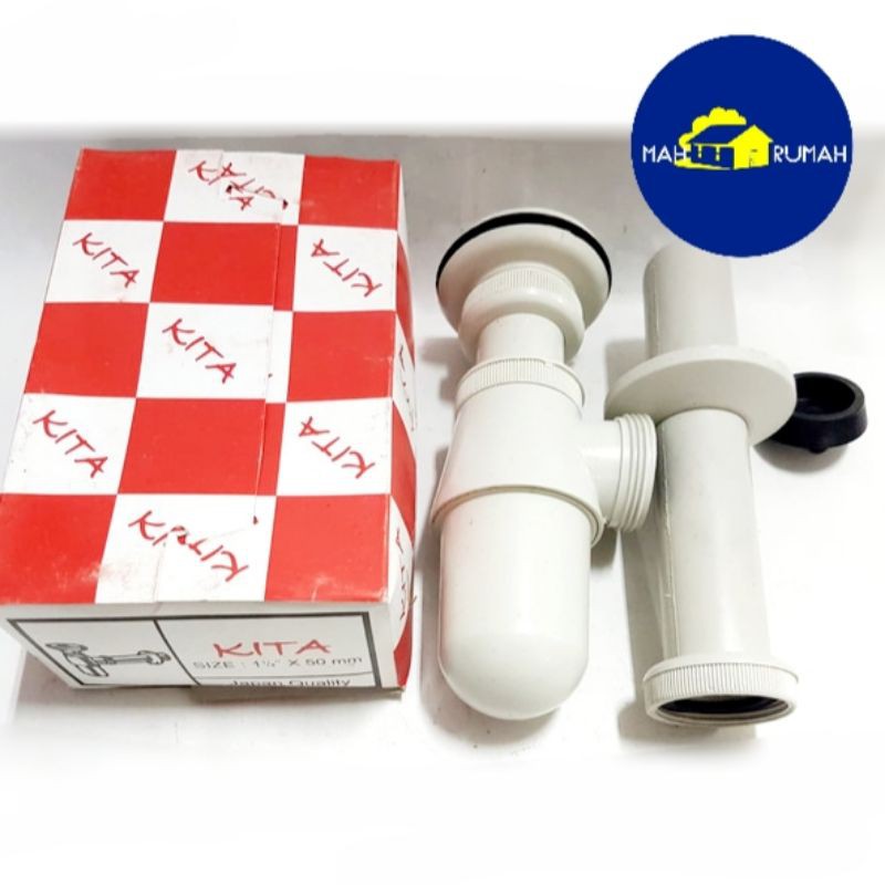 SIFON BOTOL AFUR AVUR PVC Wastafel Air Plastik Saringan Air 11/4&quot; 1.25inch - KITA