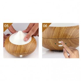 FUNHO Aromatherapy Air Humidifier Wood 210ml with LED RGB - AJ-507 - Wooden