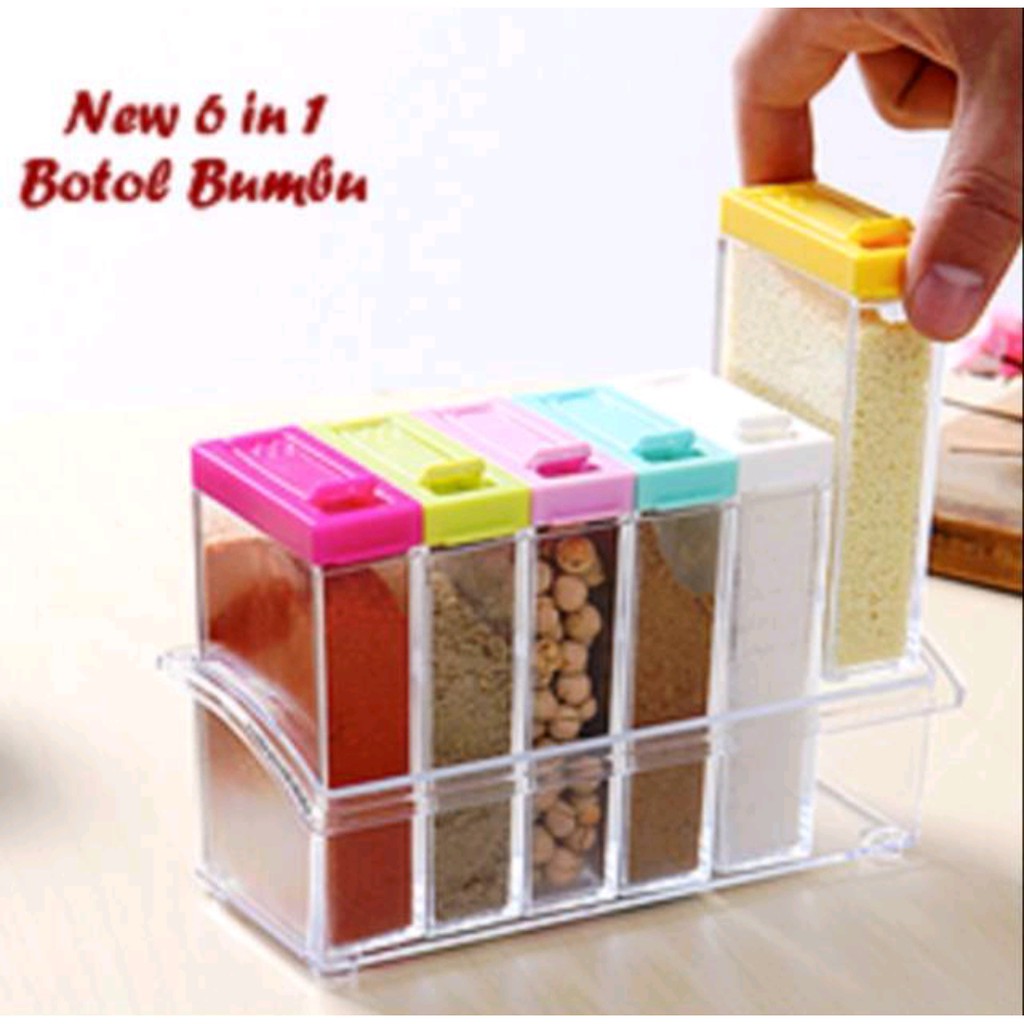 Tempat bumbu 6 in 1 dapur mewah murah