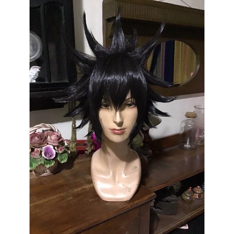 Fushiguro megumi wig cosplay jujutsu kaisen wig cowok hitam jabrik