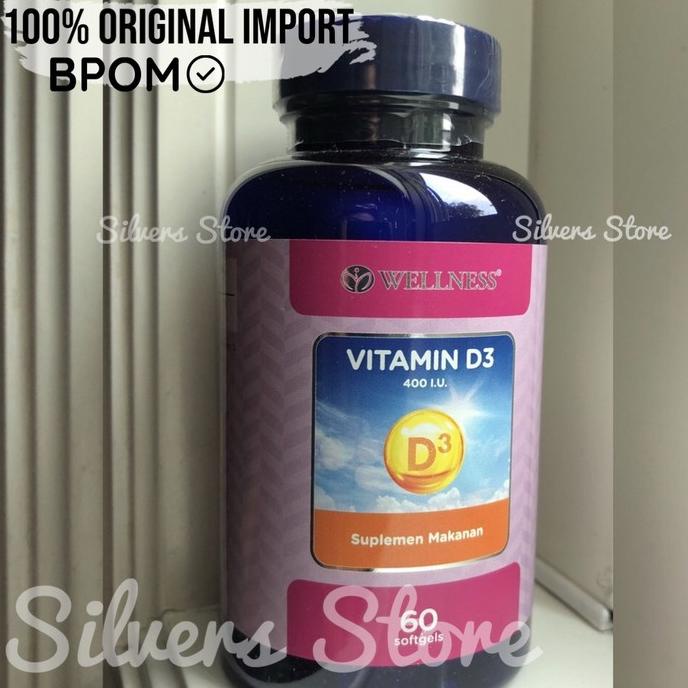 Wellness Vitamin Vit D3 400iu D 3 400 iu 60 softgel Lc