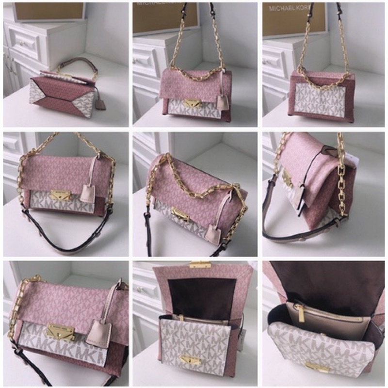 MK012 M-K New Cece Series Medium Old Flower Patchwork Leather Commuter OL