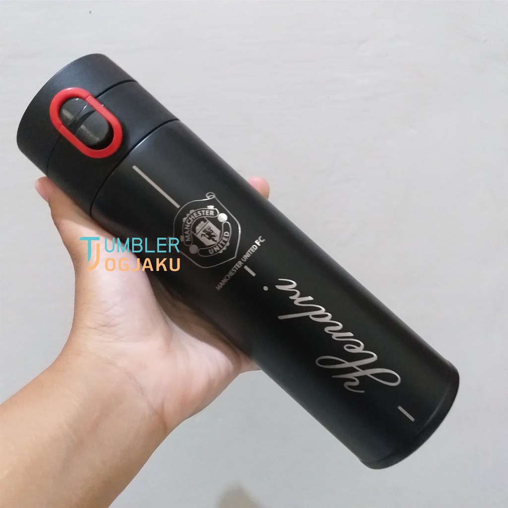 Jual Custom Grafir Laser Nama Logo Termos Clip On 500ml Botol Minum Stainless Tumbler H93 7258