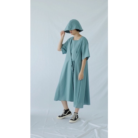 CAI RINTIK DRESS JUMBO SIZE LD 130cm PAKAIAN WANITA LINEN