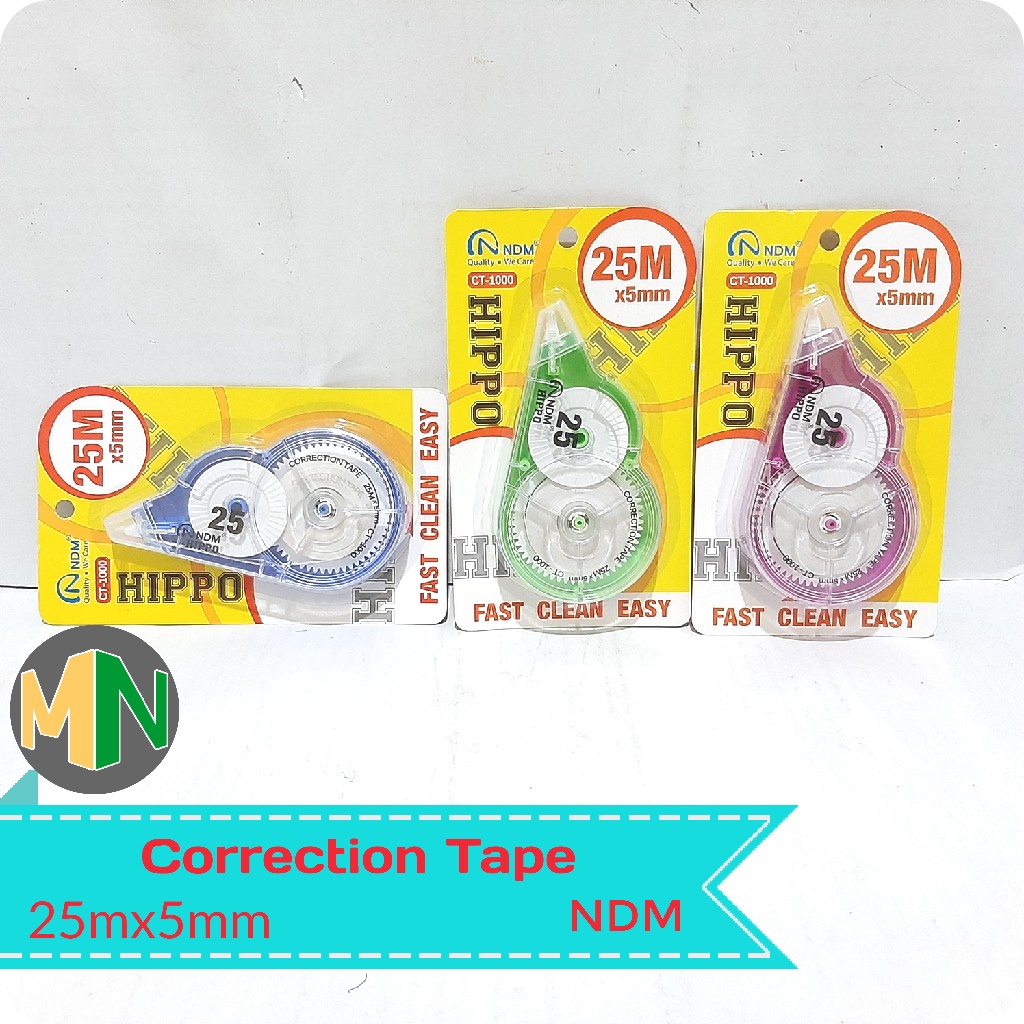 

Correction Tape Pita Koreksi NDM HIPPO CT-1000