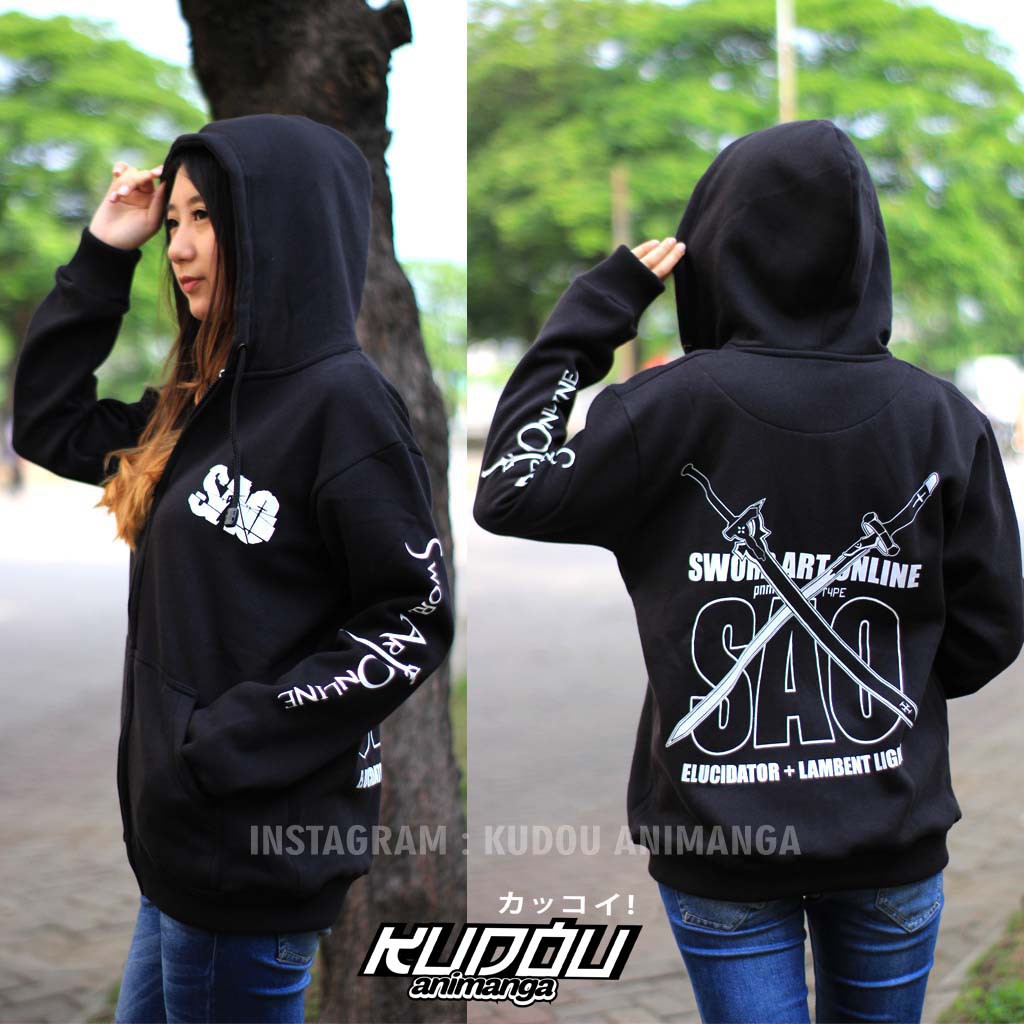 Jaket Anime SAO Sword Art Online Cotton Fleece Premium Manga