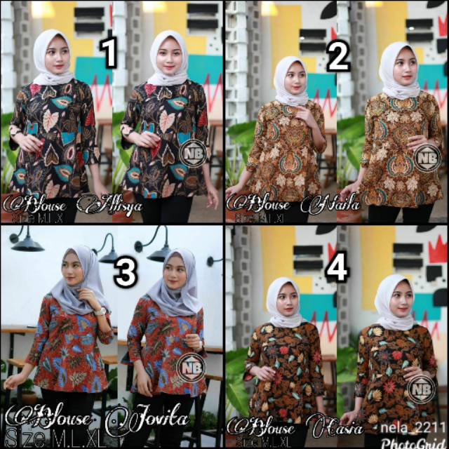  ATASAN  BATIK MOTIF MODEL  SLIMFIT SERAGAM BATIK BAJU  BATIK 