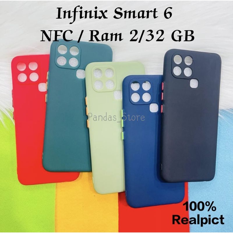 Case Infinix Smart 6 NFC , 2/32GB , 3/64GB Babycase + Pelindung Kamera, Makaron Full Color (PsS)