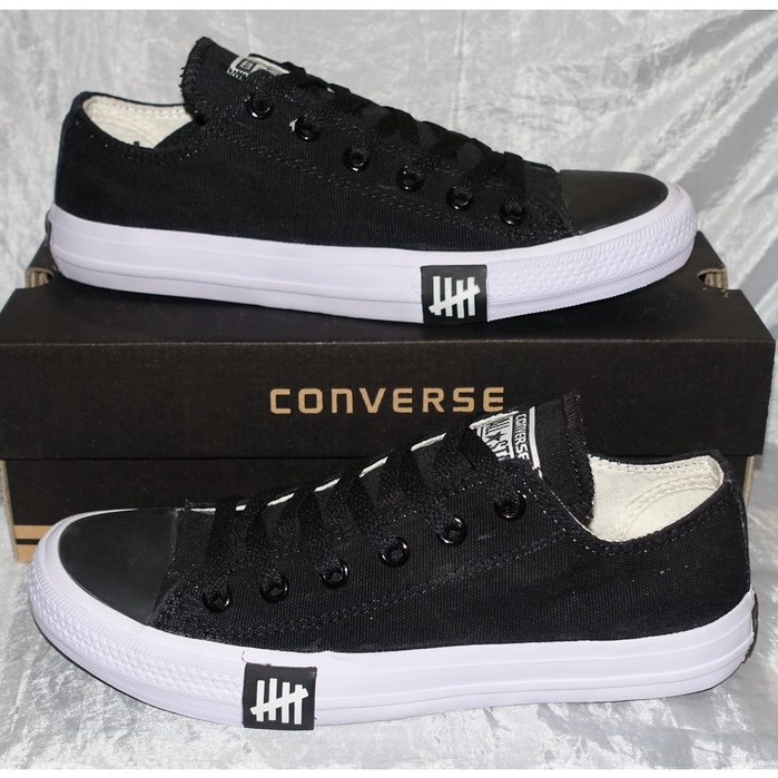 Sepatu Converse1329 CT Flash Petir / Sepatu Clasiik Pendek / Sepatu Sekolah Kerja Main Santai Hitam siz3 36-43