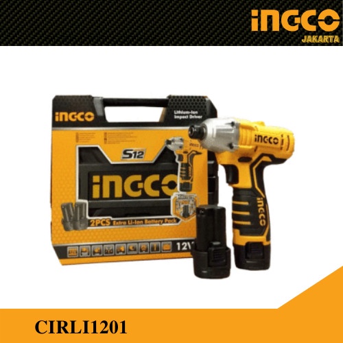 Impact Driver Cordless 1.5AH (12V 100Nm) INGCO CIRLI1201 Buka Skrup