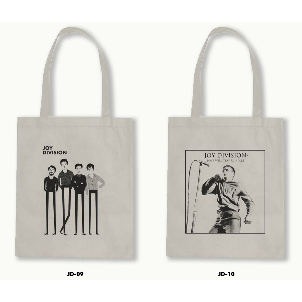 Tas Tote Bag Resleting Kanvas/Blacu  - Joy Division