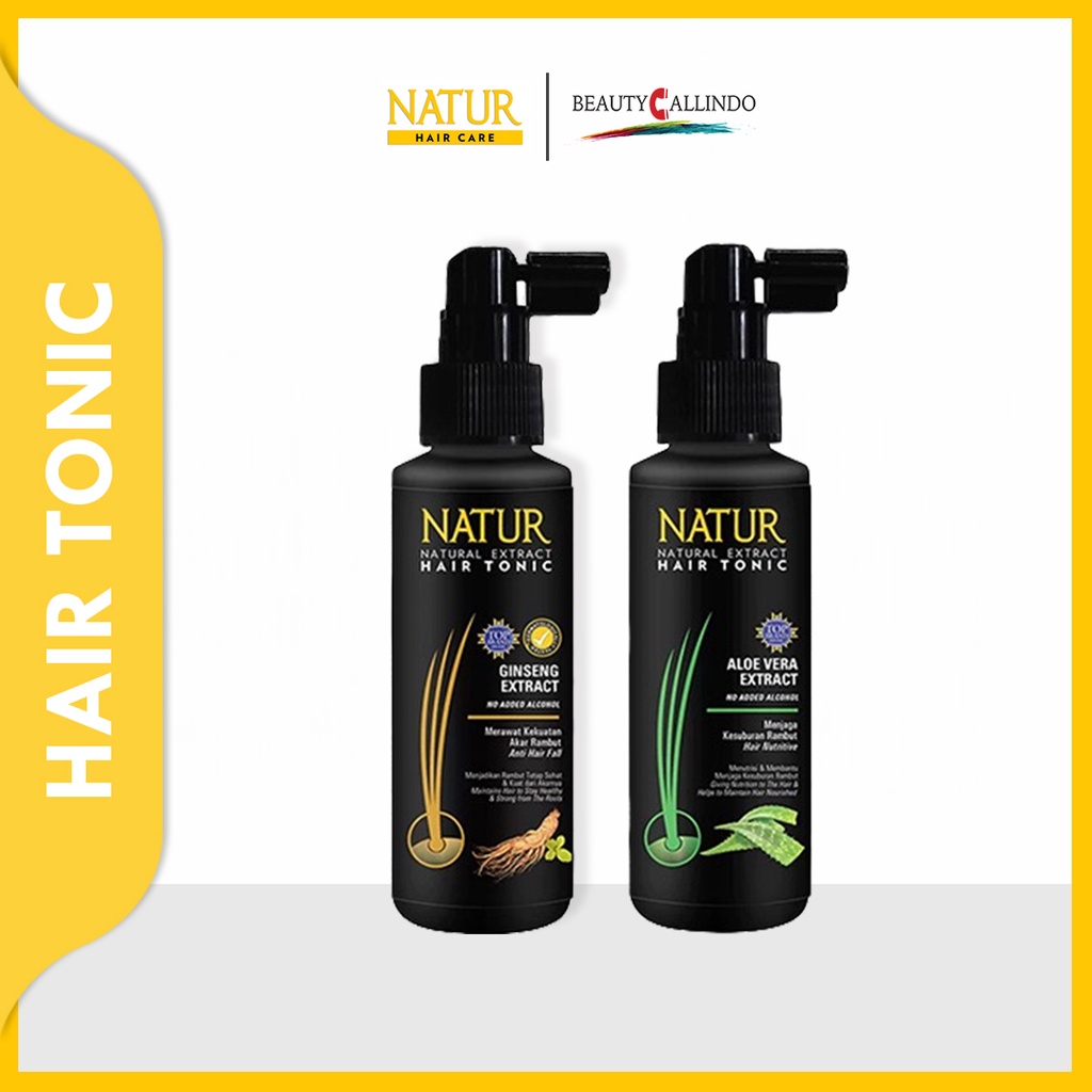 NATUR Natural  Hair Tonic Gingseng Extract / Aloe Vera Extract 50 ml - 90ml