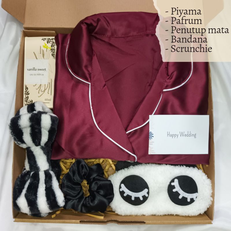 [PIYAMA 2] GIFT BOX PIYAMA / KADO CEWEK / WEDDING HAMPERS / KADO PACAR / GRADUATION / KADO IBU