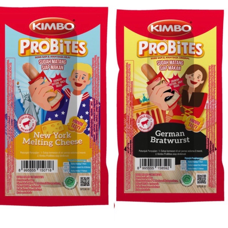 

Kimbo Probites New York Melting Cheese/German Bratwurst 1 Pcs