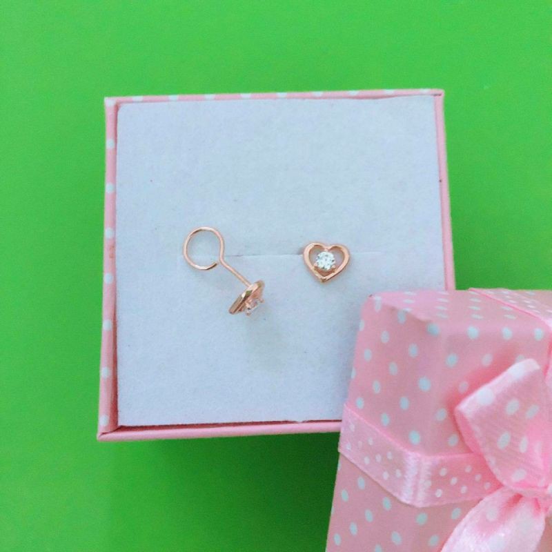 Anting toge love batu putih kadar 300