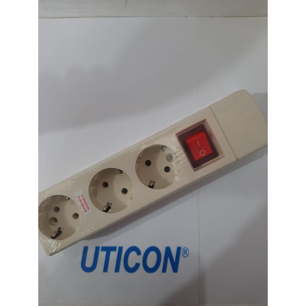 STOP KONTAK SAKLAR ON OFF 3 LUBANG UTICON ST-1382 NC