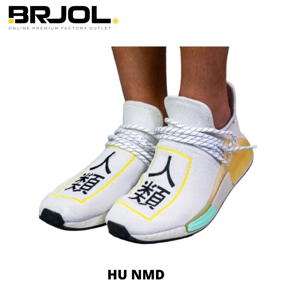 SEPATU SNEAKER PRIA KASUAL ORIGINAL ADIDAS HU NMD Q46467 YELLOW WHITE