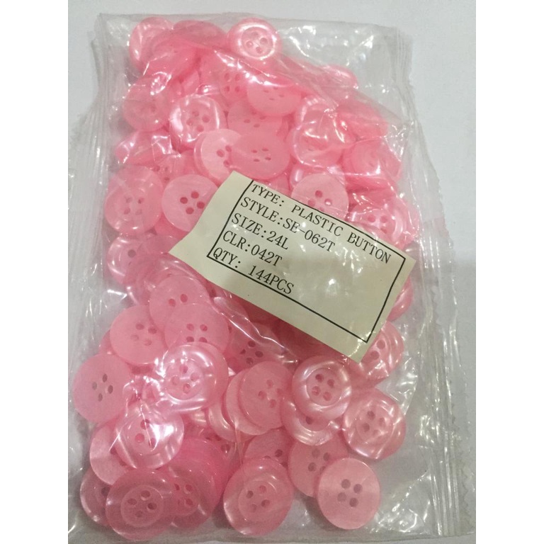 Kancing Safari 15mm , 1.5 cm isi 144pcs / kancing baju 4lobang 15mm 1,5cm 24L