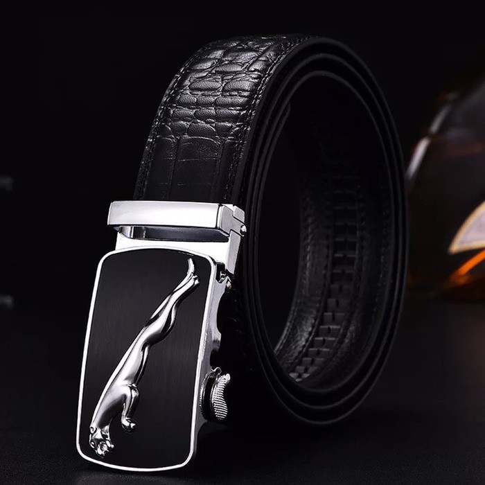 Ikat Pinggang Kulit Sabuk Pria Gesper Rel Automatic Buckle JAGUAR 03