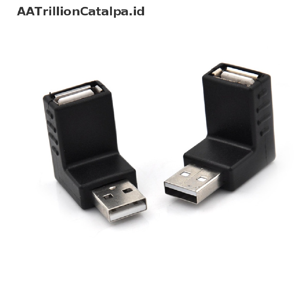 Adapter Konektor Extension USB 2.0 Male Ke Female Bentuk L