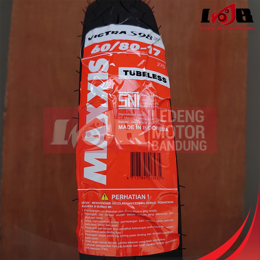 Maxxis Victra S98ST 60/80-17 Tubeless Ban Luar Motor Bebek Front Rear