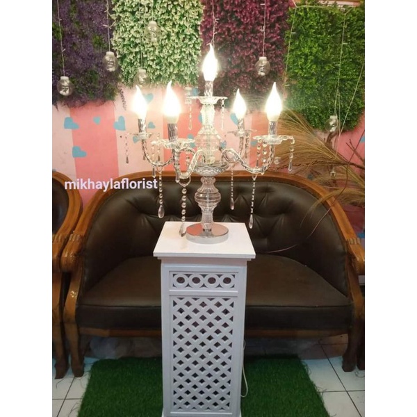 Standing lampu lilin // lampu kristal // lampu meja // lampu dekorasi pelaminan