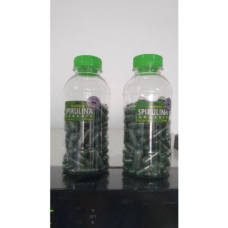 Masker spirulina original berhologram pemutih penghilang jerawat / bekas jerawat harga per botol isi 100 kapsul