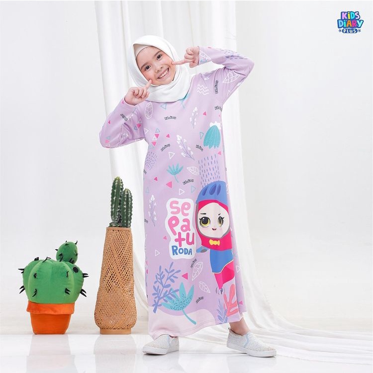 Kids Diary Plus - Gamis Anak Humaira Aktivitas (Sepatu Roda)